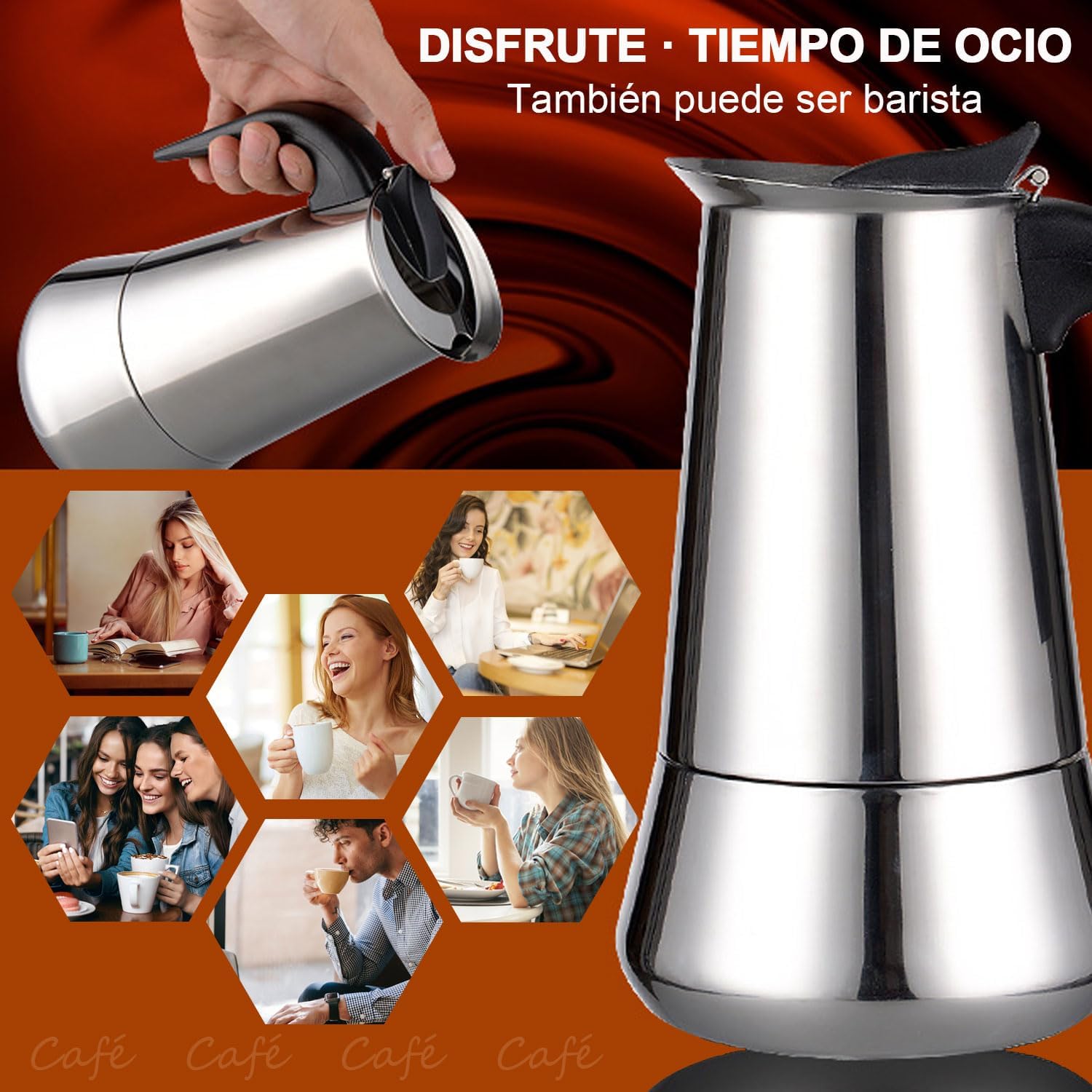 Miniatura 3 de Cafetera Italiana Expresso 6 Tazas